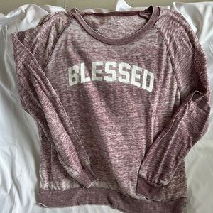 Blessed long sleeve super soft almost sheer long sleeve top